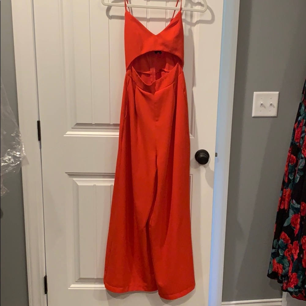 Coral Red Jumpsuit